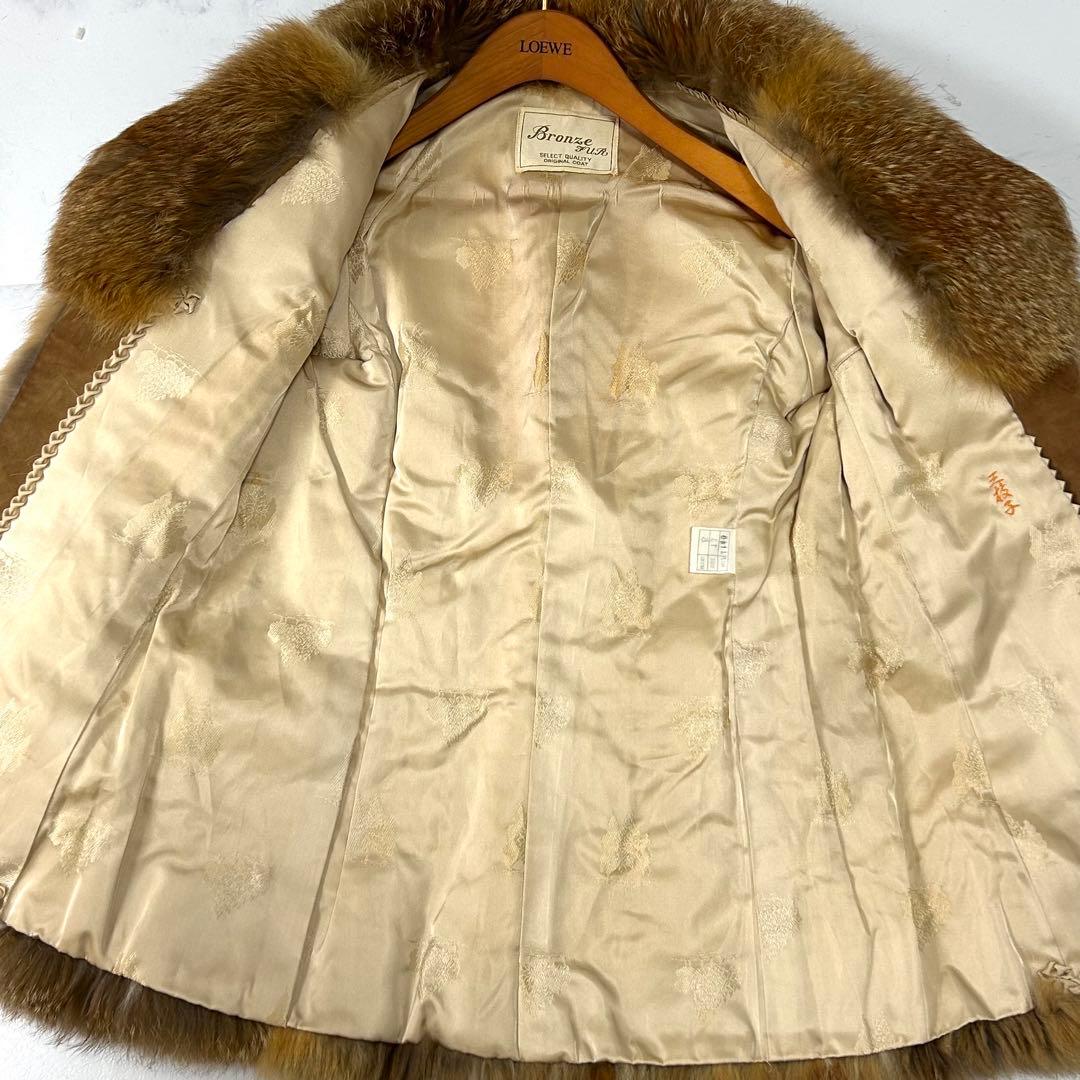 定価65万　フォックス　毛皮　コート　レディース　ブラウン