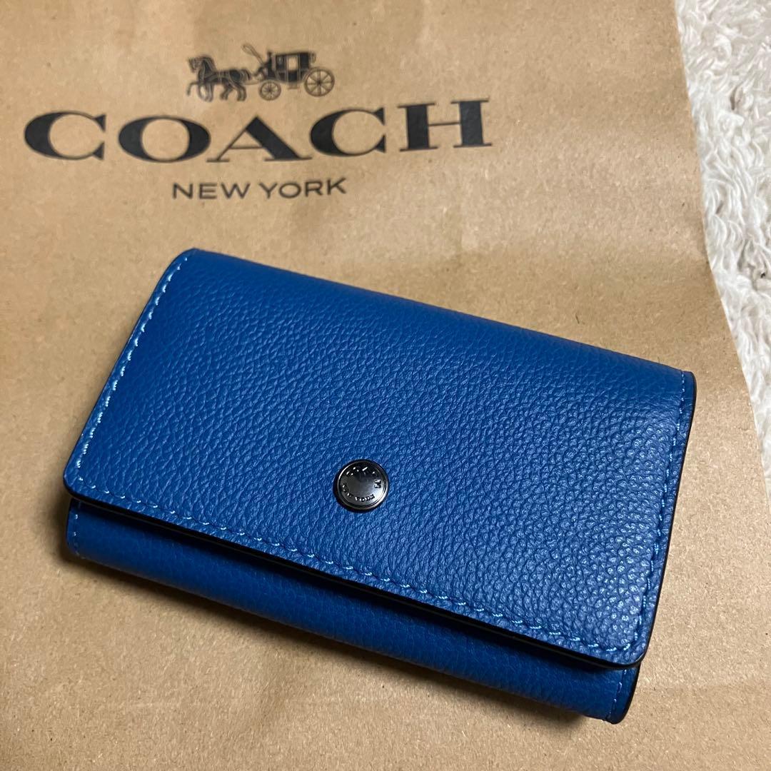 【正規品】coach コーチ キーケース ブルー 新品未使用