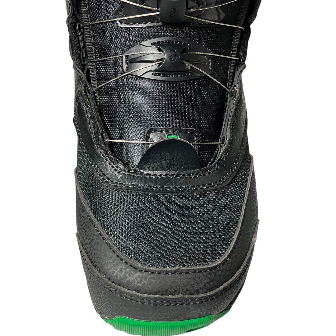 【美品】BUZRUN バズラン スノーボードブーツ ブラック/グリーン 26cm