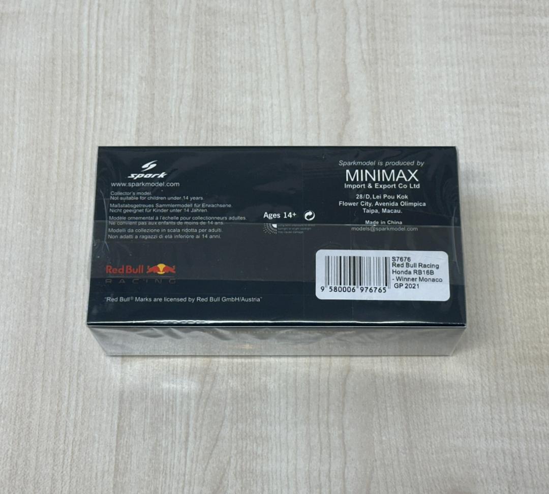 新品 1/43 スパーク レッドブル ホンダ RB16B 2021F1モナコGP