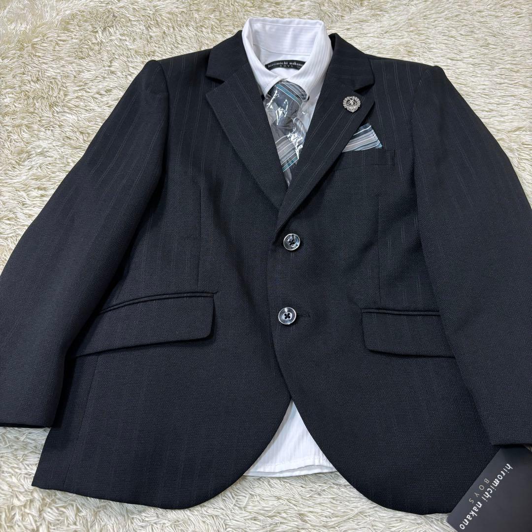 新品 ヒロミチナカノ 120㎝Ｂ フォーマルスーツ　5点 入学式 ぽっちゃり