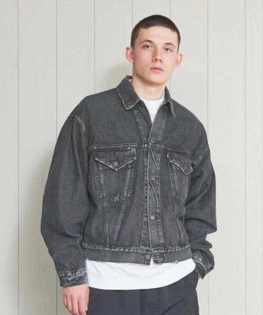 H BEAUTYT&YOUTH ブラックデニムジャケット small