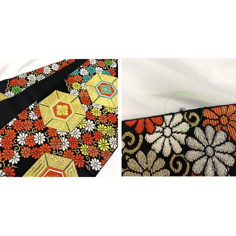 505aj76■ハーフ成人式 卒業式 十歳 女児 着物&袋帯 蝶■状態良好