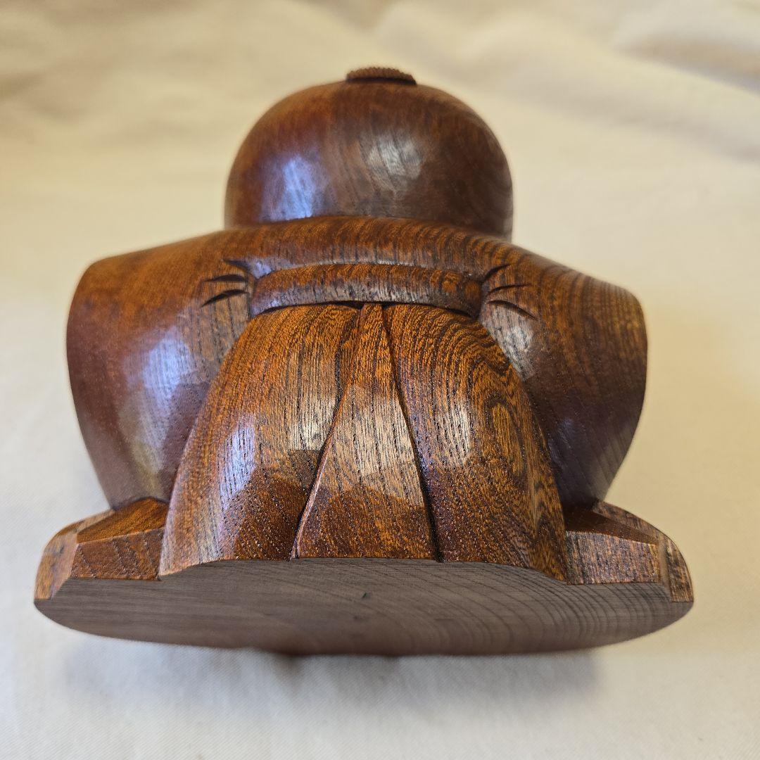 木彫 欅 福助像(大) 縁起物 招福