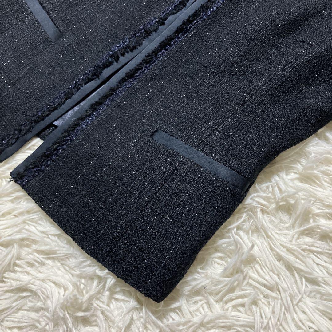 【kmsana】新品　UNTITLEDノーカラー　ツイード　ジャケット　S