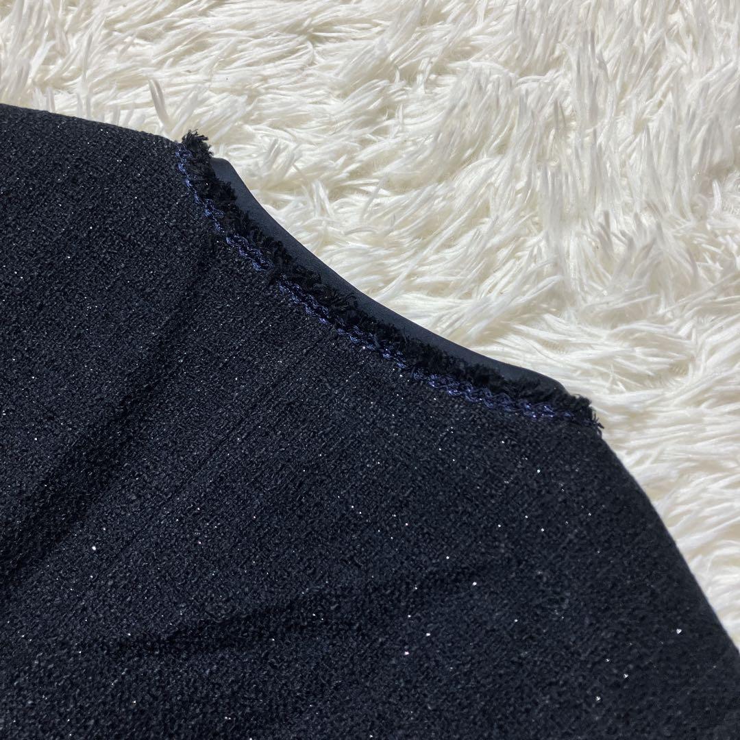 【kmsana】新品　UNTITLEDノーカラー　ツイード　ジャケット　S