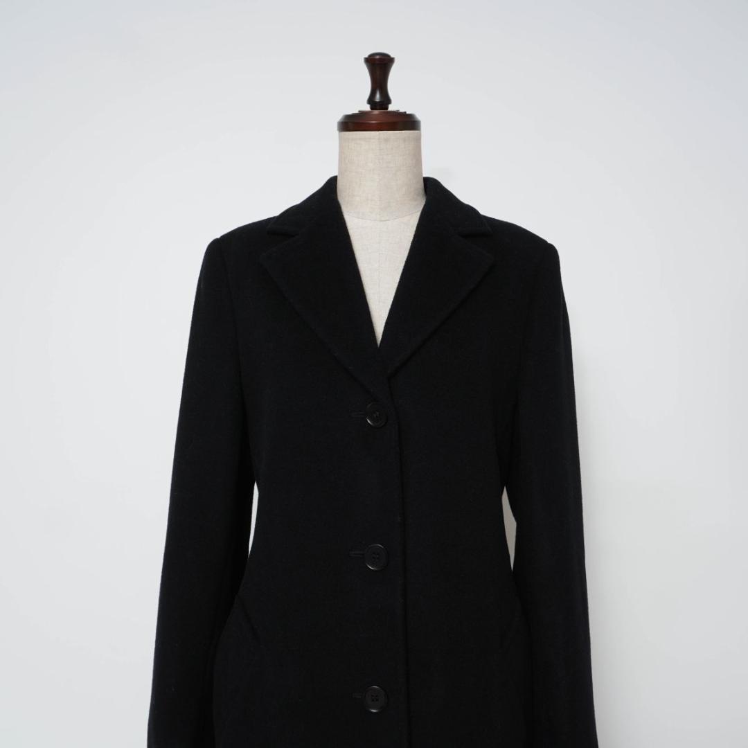 Max Mara ウール チェスターコート ロング 黒 サイズ38*XC1557