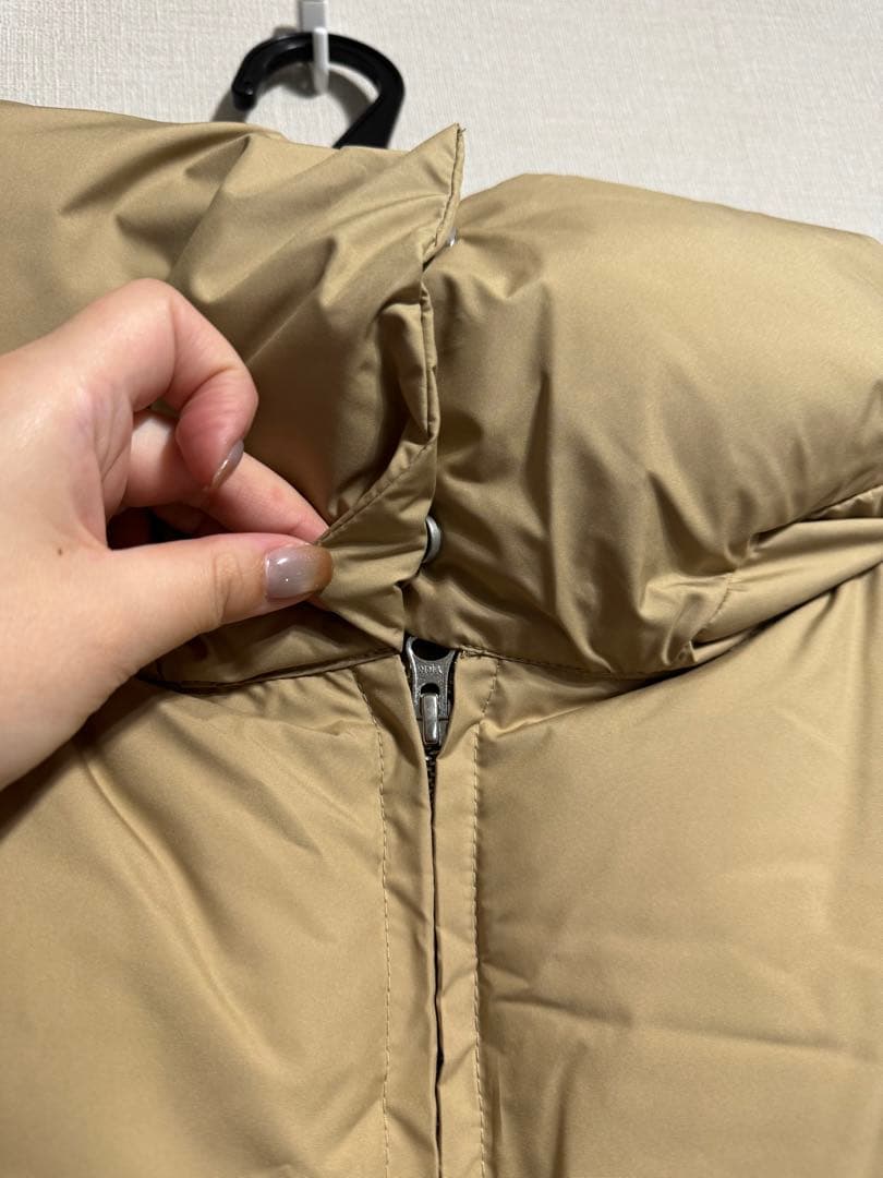 ヤマダヤ　CLOVE YORT ベージュ フード付き ダウンベスト　ダウン80