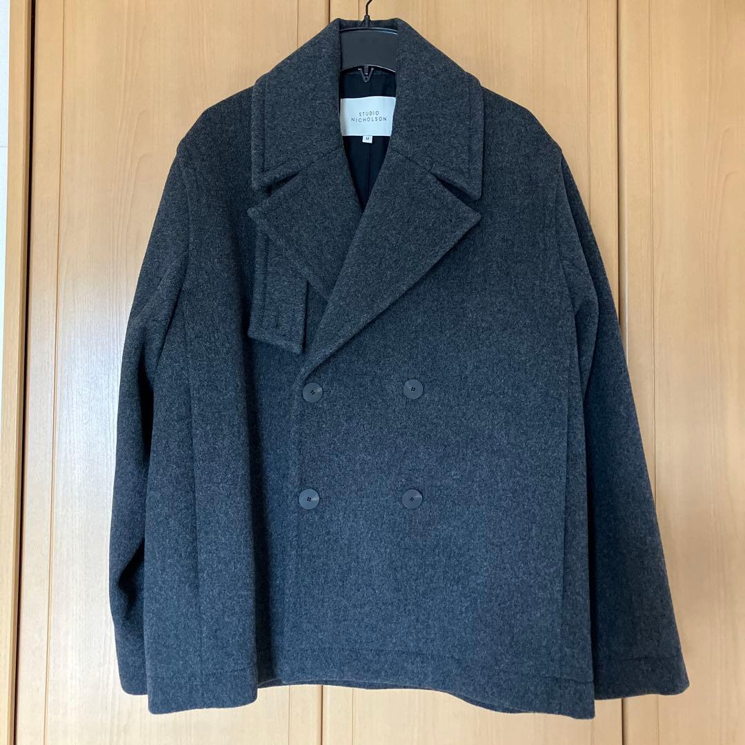 STUDIO NICHOLSON ウールピーコート M ダークグレー