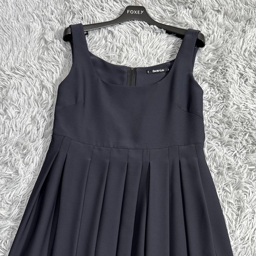 極美品✨フォクシー デイジーリン プリーツフレアドレス ミッドナイト 8.7万