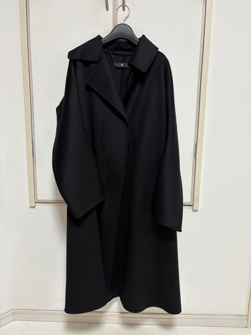 UNIQLO +J ジルサンダー カシミヤブレンド ロングラップコート　ブラック