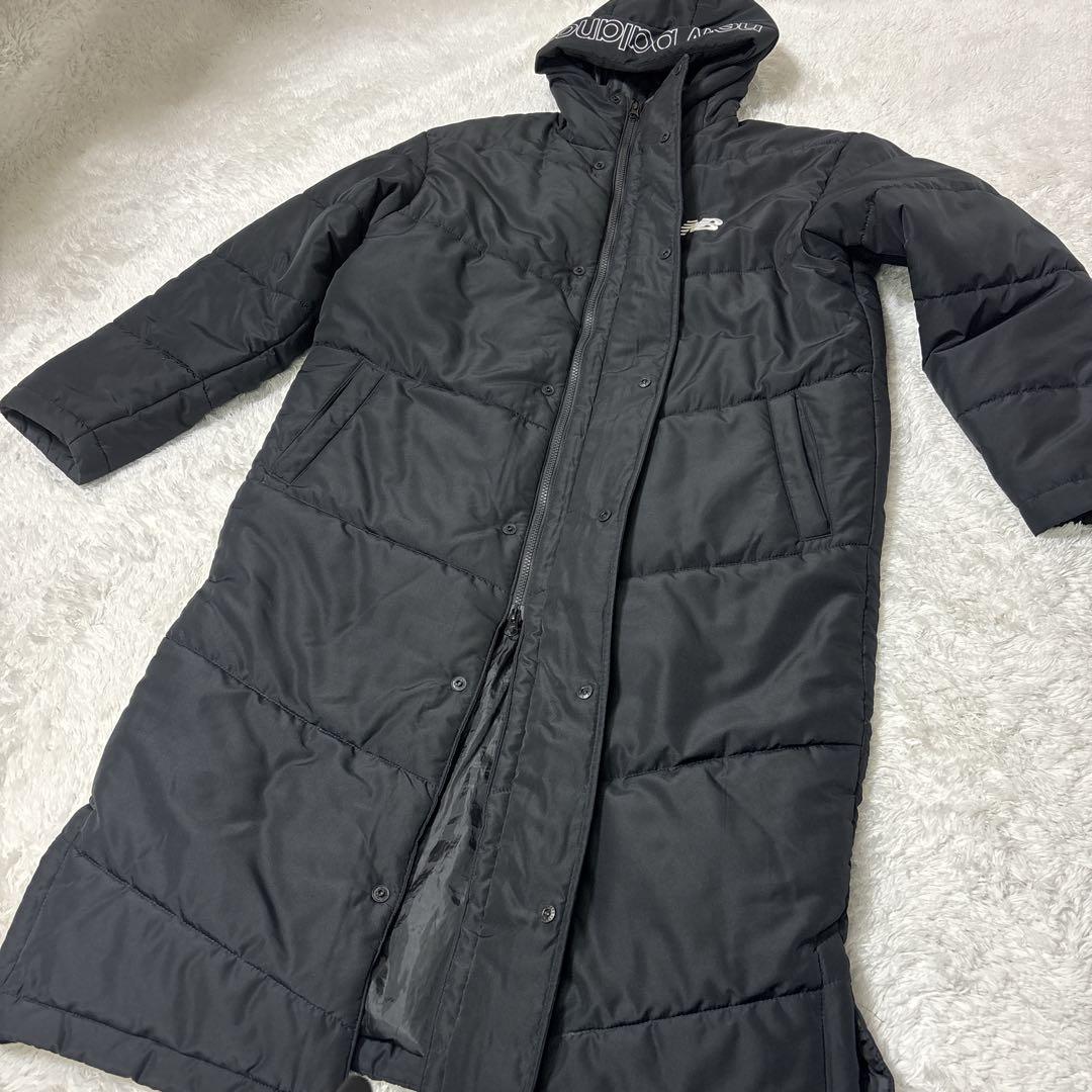 New Balance ニューバランス ベンチコート　フード付き　ブラック　M