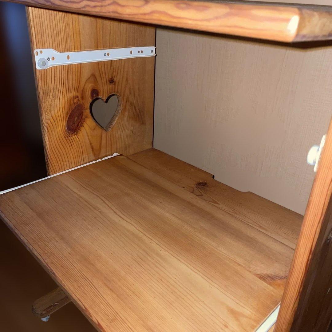 アメリカンカントリー　カントリーデスク　パソコンデスク　キャスター付き