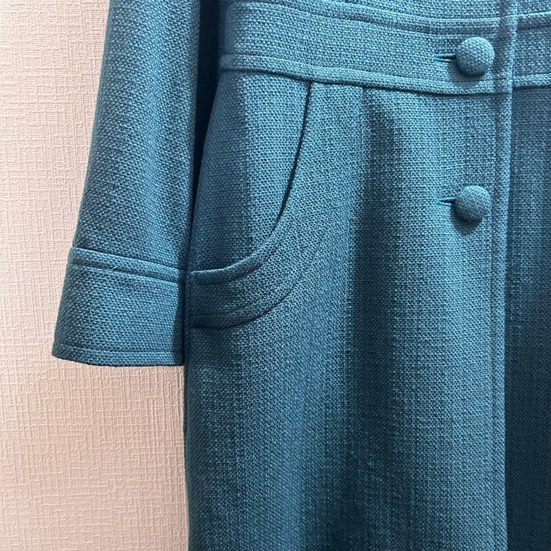 新品未使用crespiクレスピ【38→M】ロングコート♡裏地おしゃれ♡タグ付♡緑