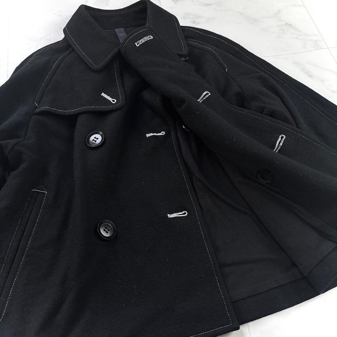 美品✨Yohji Yamamotoサイト s'yte ショート　Pコート　黒　S