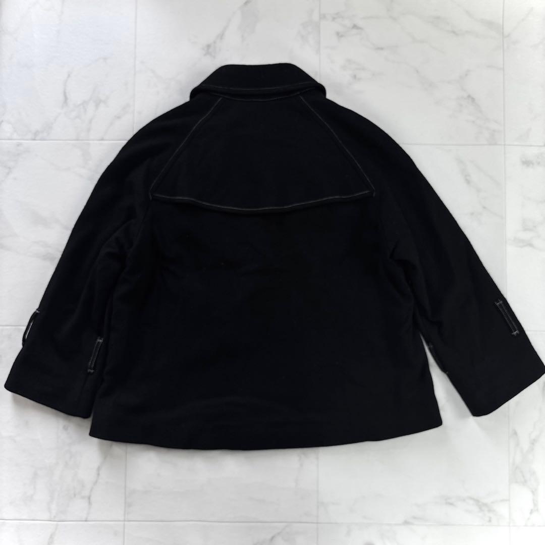 美品✨Yohji Yamamotoサイト s'yte ショート　Pコート　黒　S
