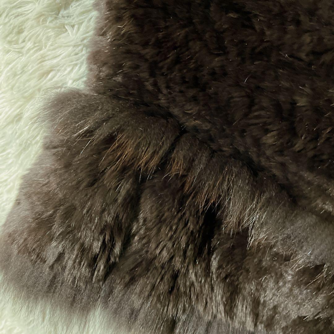 【美品】ブルーフォックス リアルファー ポンチョ ブラック ショール