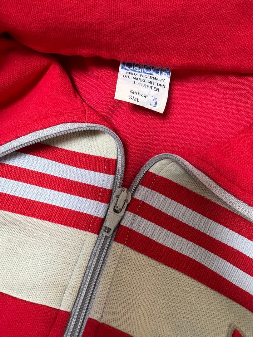 adidas トラックジャケット　赤　70s デサント