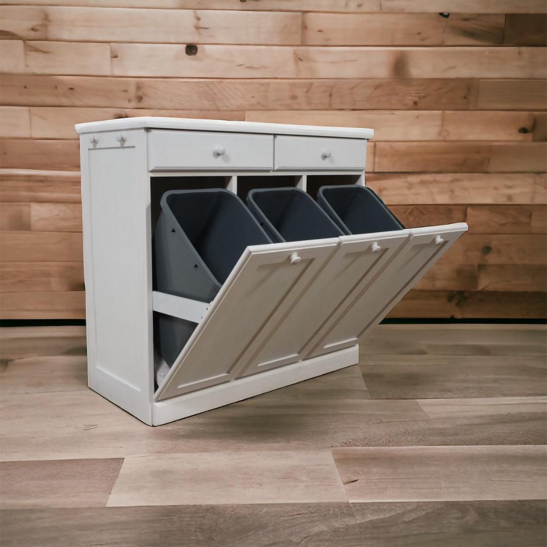 天板タイル　ダストボックス　ゴミ箱 3連 25L×3