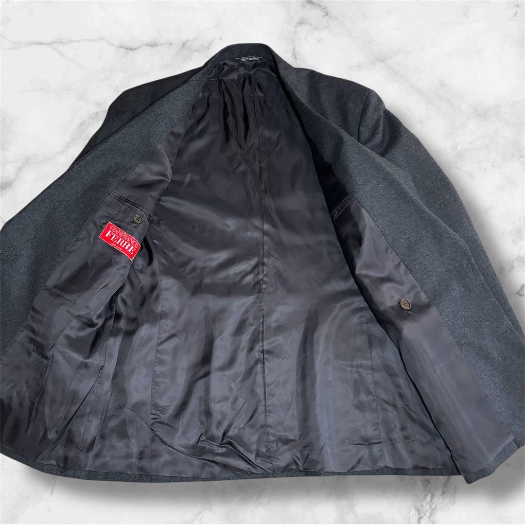 GIANFRANCO FERRE ダブルブレストスーツ ダークグレー モード