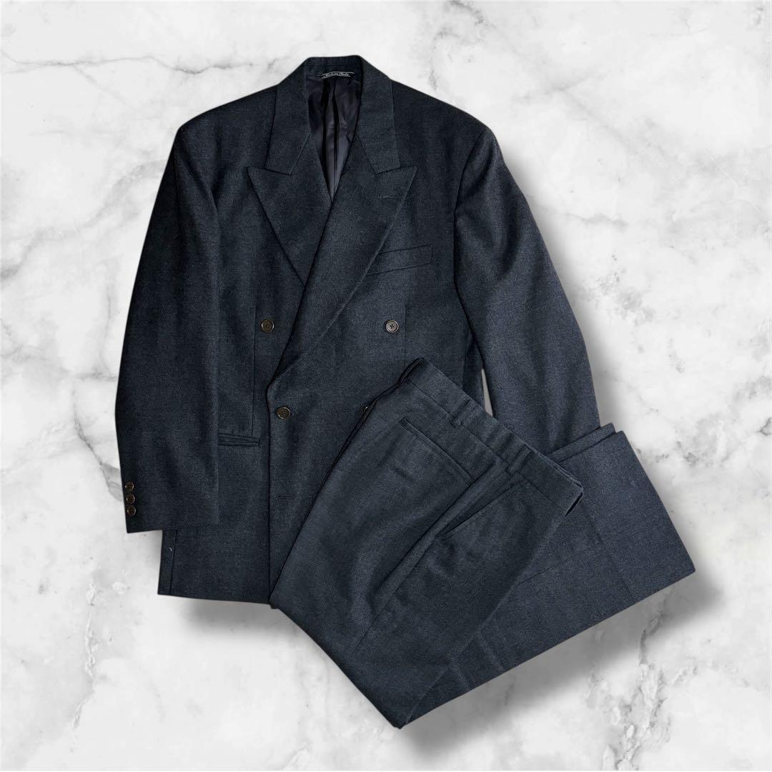 GIANFRANCO FERRE ダブルブレストスーツ ダークグレー モード