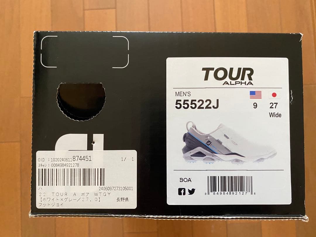 フットジョイ（FootJoy）ツアーアルファ ゴルフシューズ27cm 足幅3E