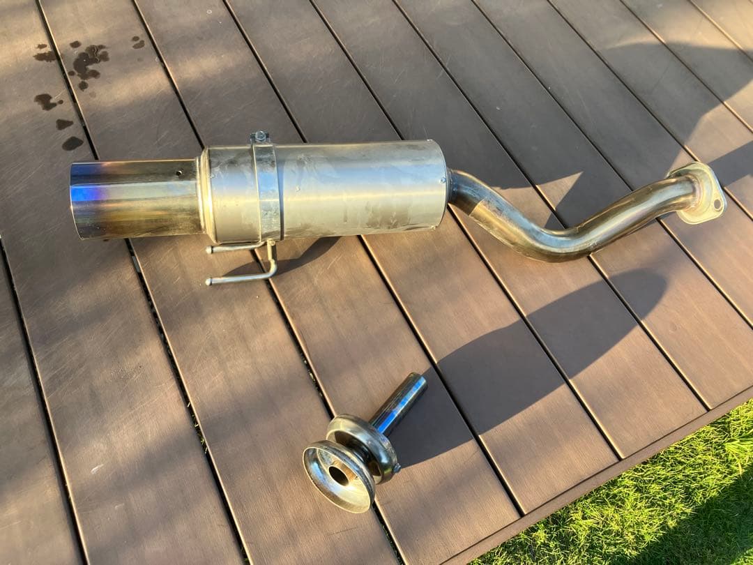 FD2 ホンダツインカム FEEL'S ハーフチタンマフラー 砲弾115φ