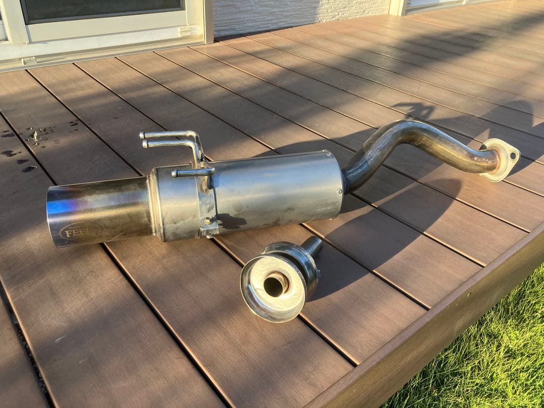 FD2 ホンダツインカム FEEL'S ハーフチタンマフラー 砲弾115φ