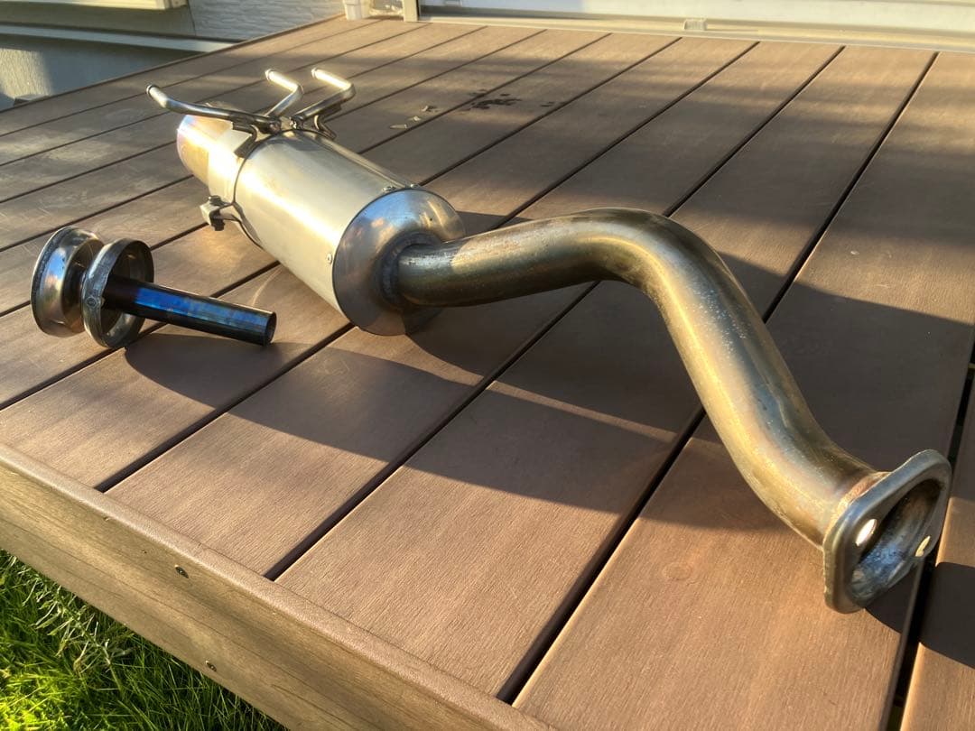 FD2 ホンダツインカム FEEL'S ハーフチタンマフラー 砲弾115φ