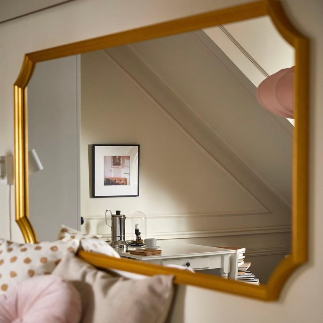 IKEA スヴァンセーレ SVANSELE ゴールドミラー 73x158 cm