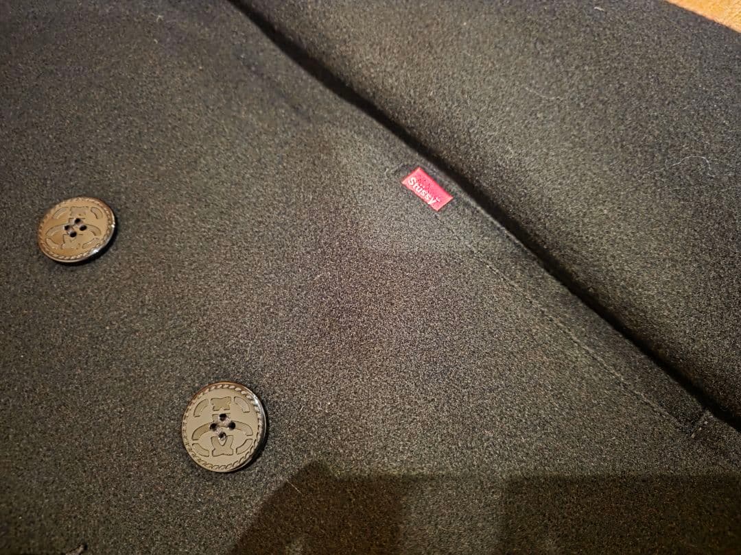 Stussy x Schott ピーコート 38 M ブラック