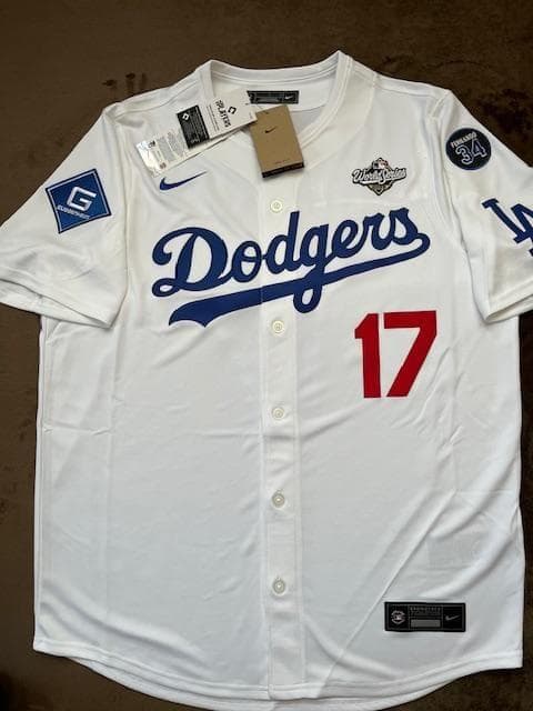 大谷翔平WBC2026出場/WS2025優勝記念パッチ付LimitedジャージＬ