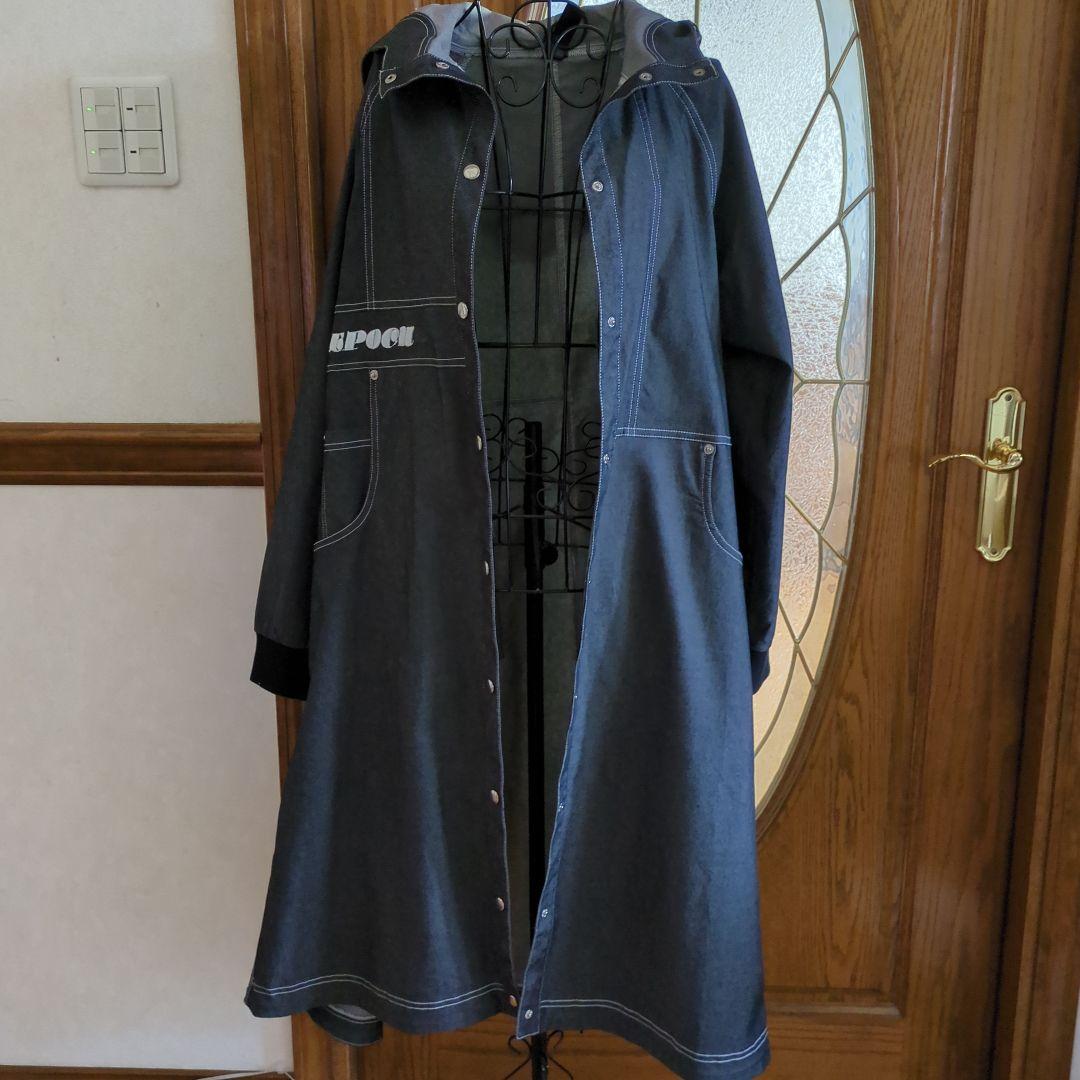 エターナリーブレイズ　ストレッチデニムのフード付きコート