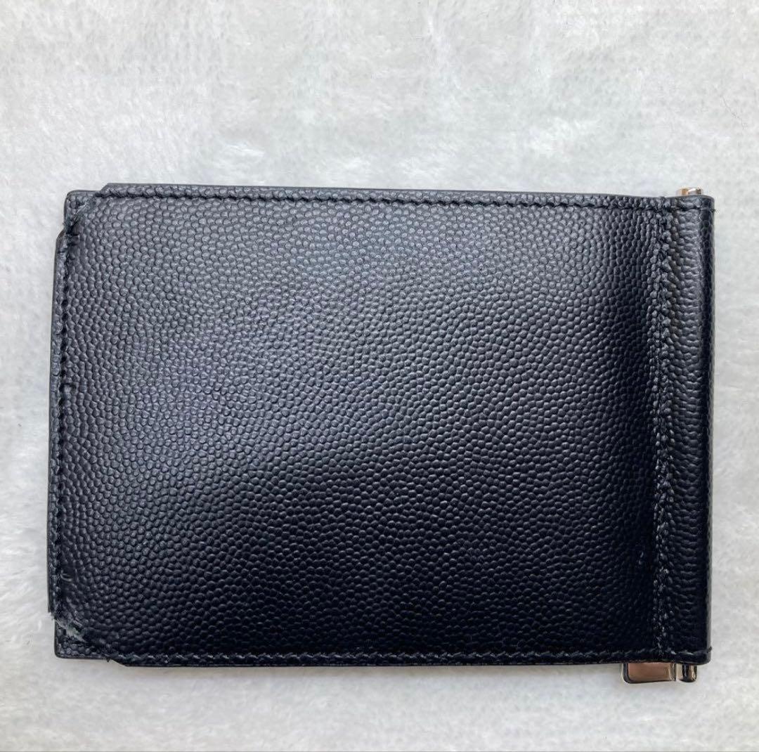 サンローラン 2つ折り財布 マネークリップ　ブラック