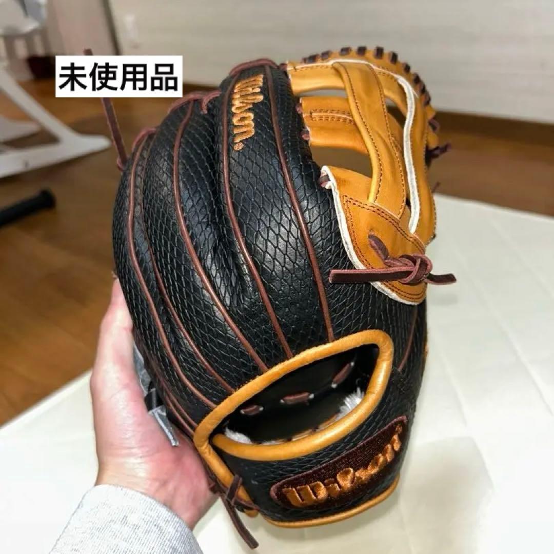 ※新品未使用　Wilson 野球用グローブ 黒/茶 右手用