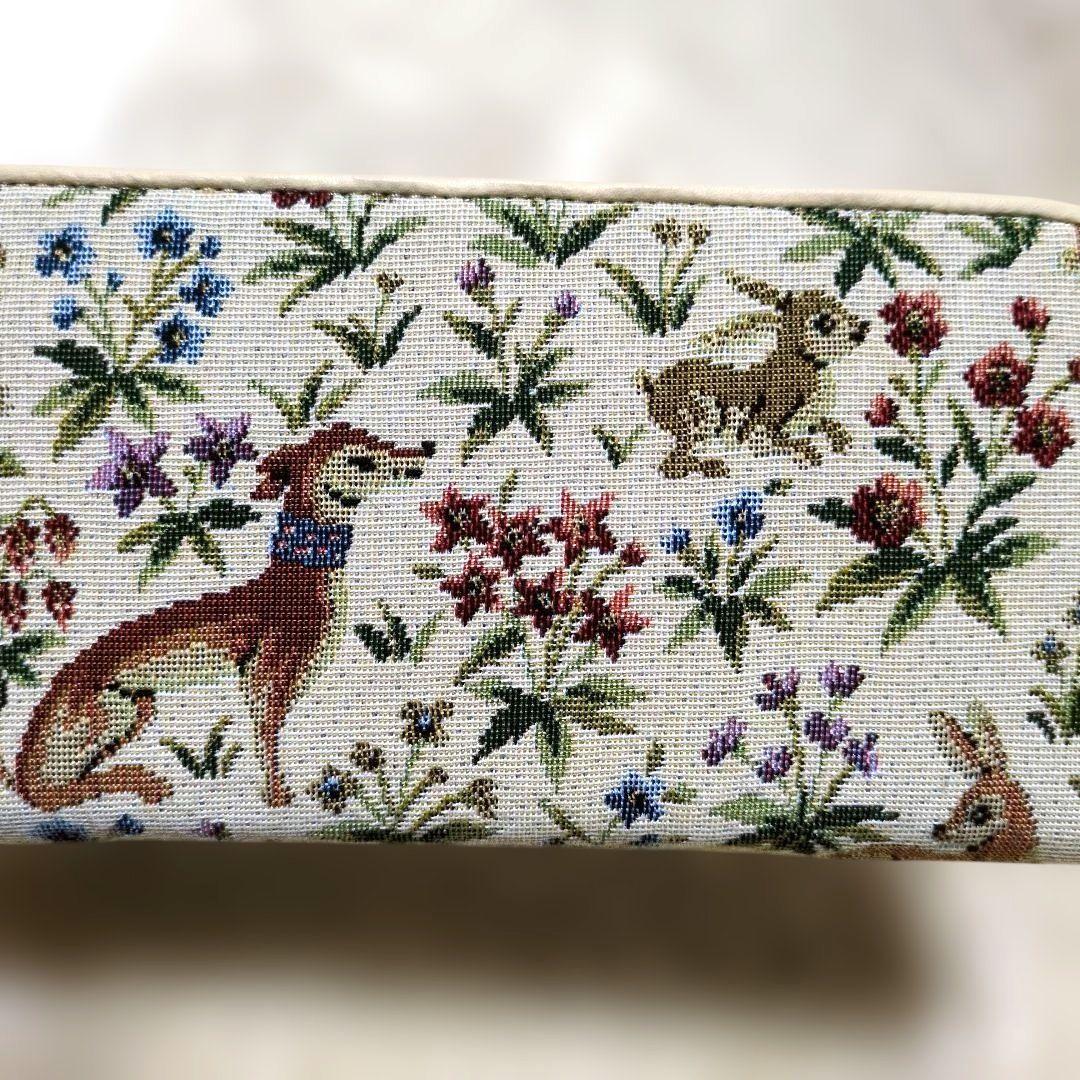 Coquette　コケット　ゴブラン　ラウンドファスナー　長財布