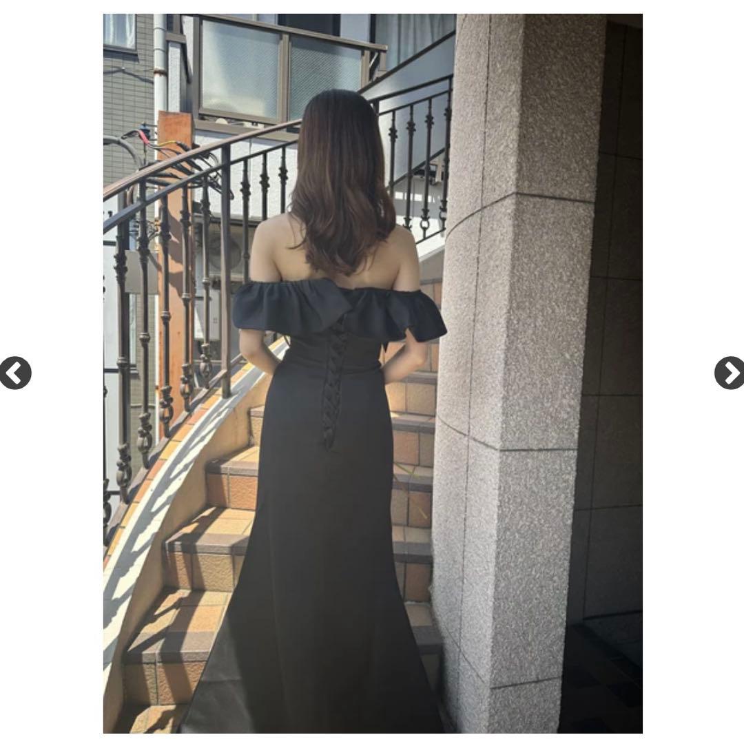 dress production オフショルダーソフトマーメイドドレス W268