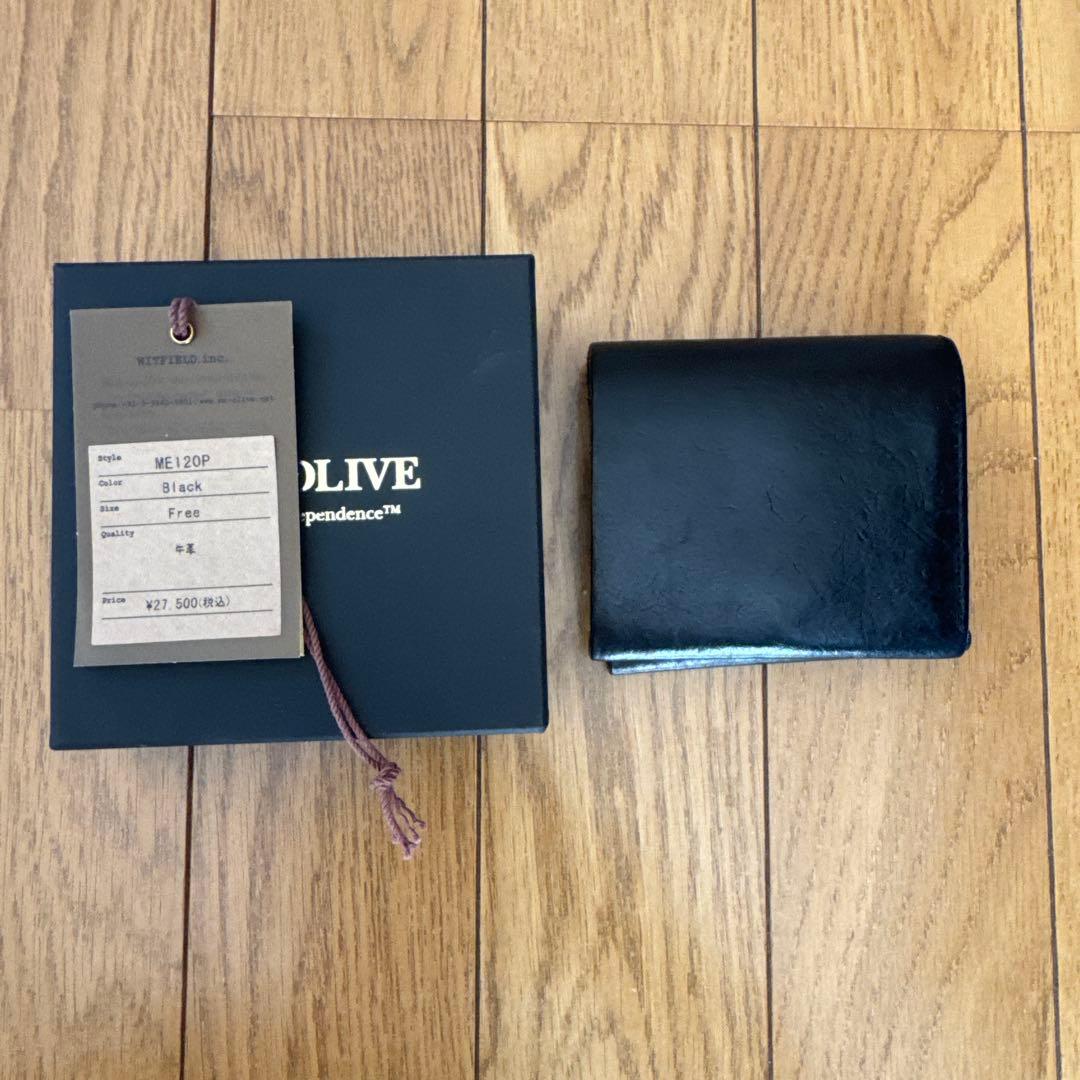 OLIVE ME120F ブラック 二つ折り財布