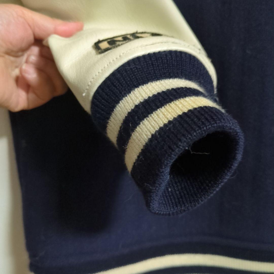 NYニグロリーグ スタジャン　袖ピッグスキン　サイズL