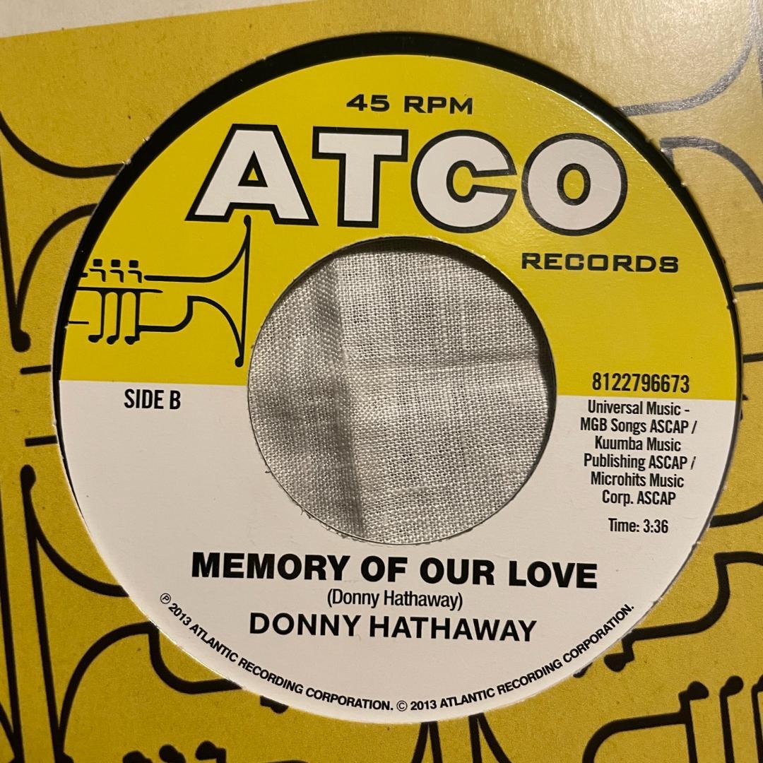 Donny Hathaway Never My Love 7インチ