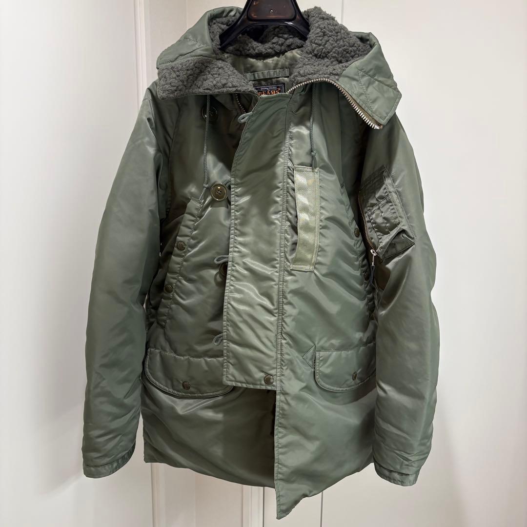 1回着用✨ 百名品 BEAMS PLUS N-3B Down sage