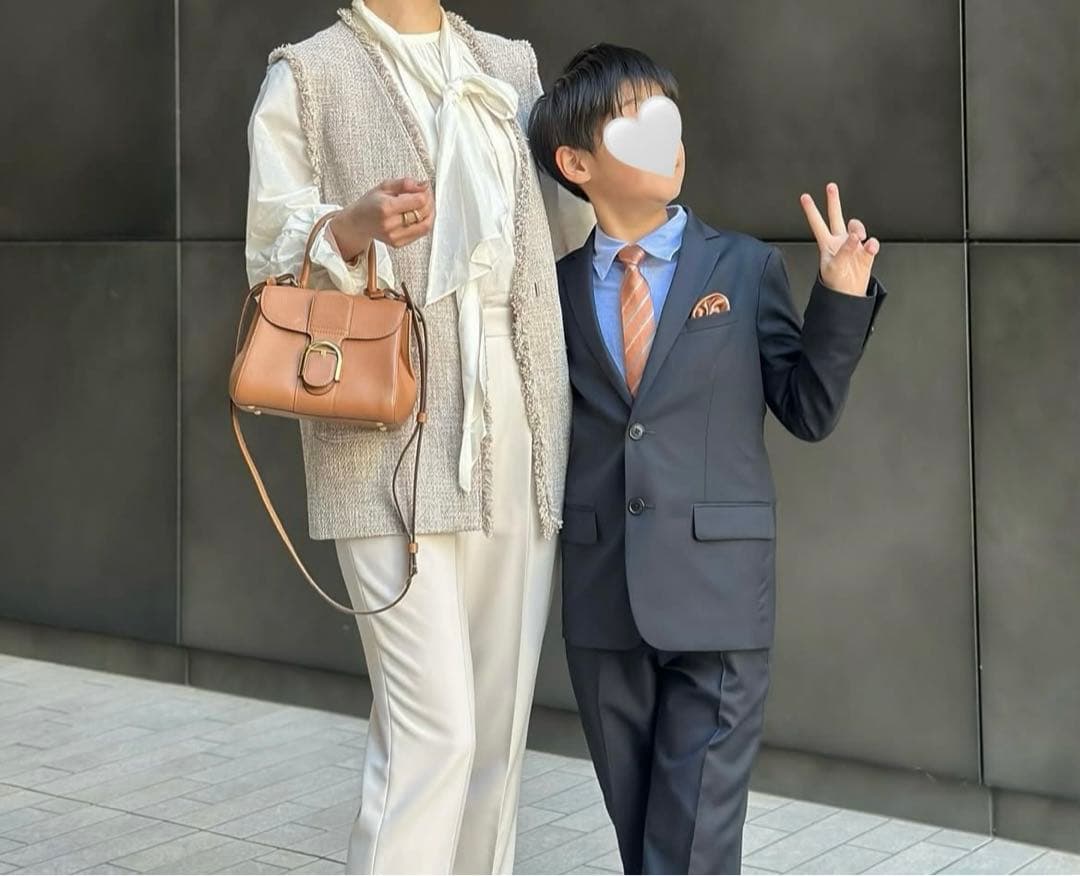 美品⭐︎グリーンレーベルリラクシング⭐︎ネイビー フォーマルスーツ 110cm