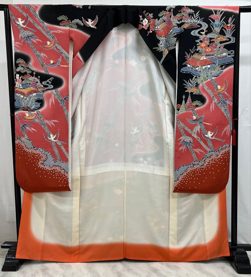 本紅型　振り袖　フルセット　長襦袢付　美品　成人式　帯の名門藤原織物　700