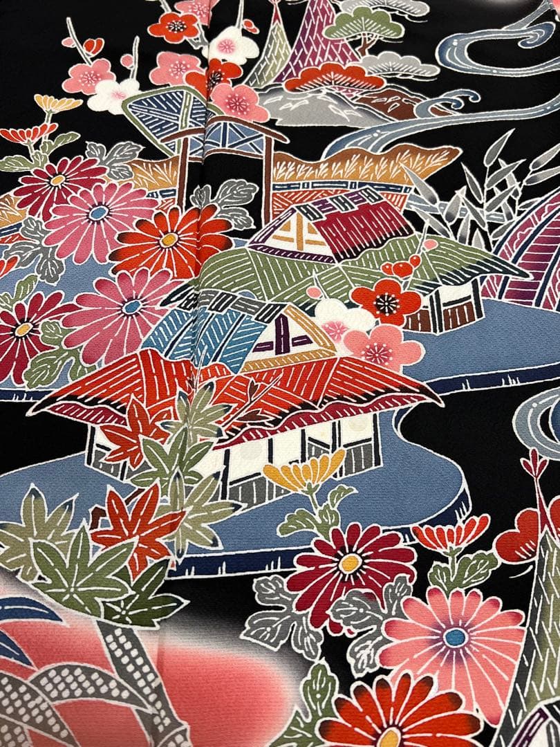 本紅型　振り袖　フルセット　長襦袢付　美品　成人式　帯の名門藤原織物　700