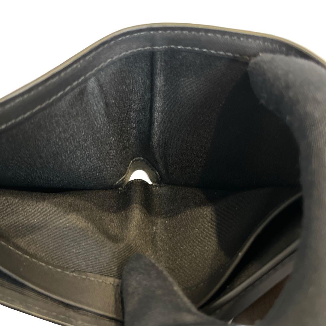 希少✨バーバリー 二つ折り財布 チャコールチェック PVC スモーク ブラック