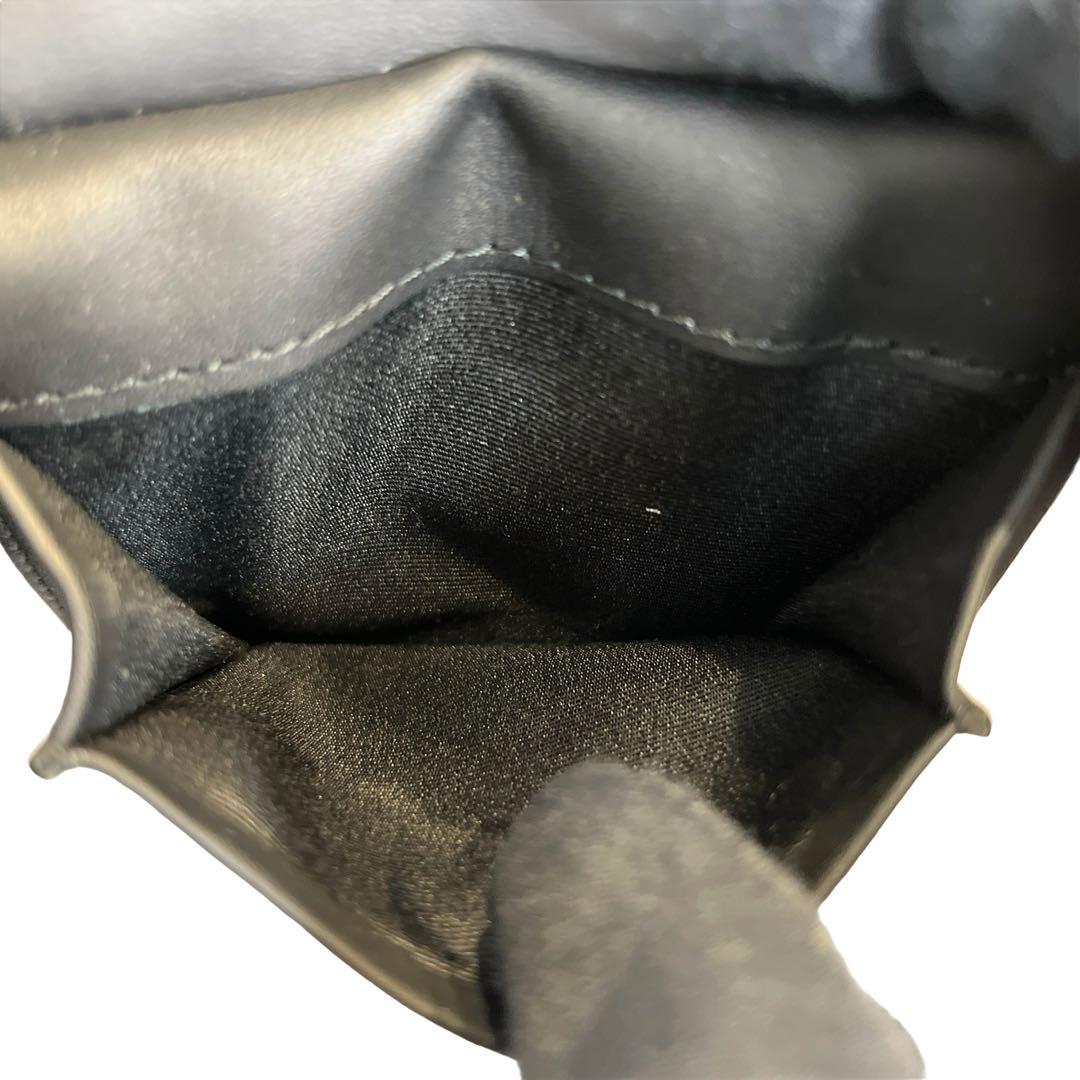 希少✨バーバリー 二つ折り財布 チャコールチェック PVC スモーク ブラック