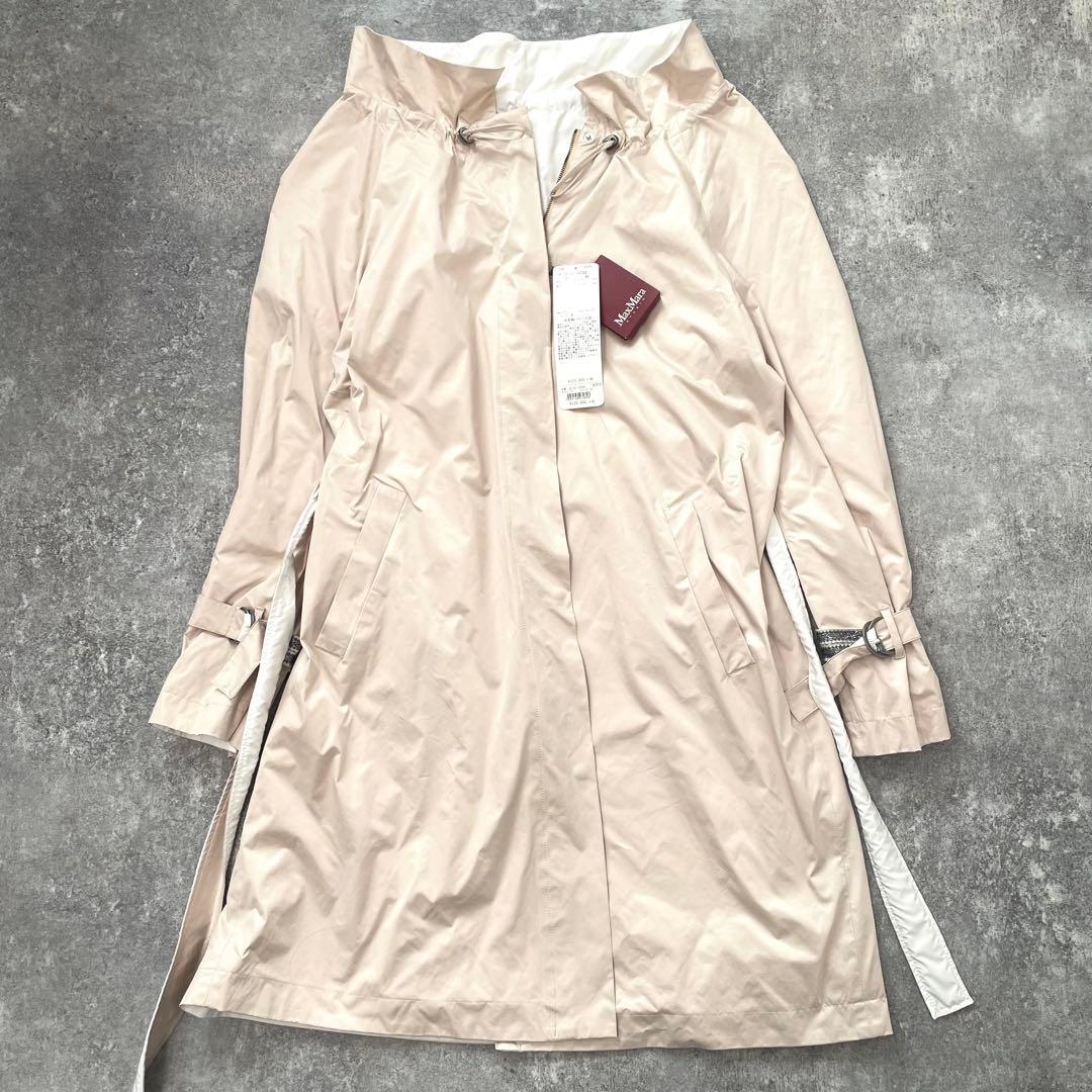 未使用 マックスマーラ スプリングコート リバーシブル ウエストベルト 42