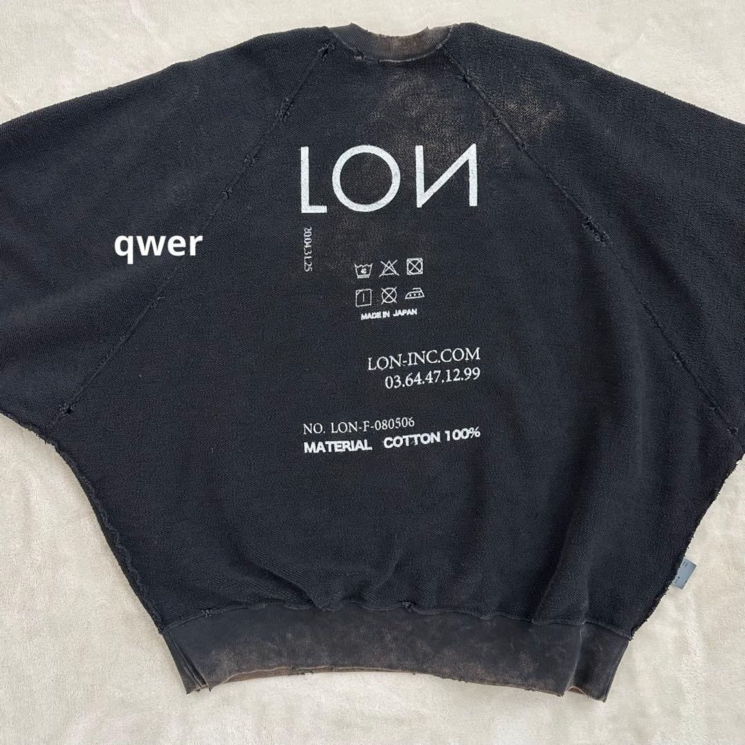 LON Two Side Sweatshirt Black Brownスウェット