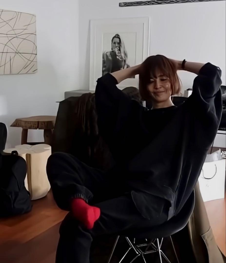 LON Two Side Sweatshirt Black Brownスウェット