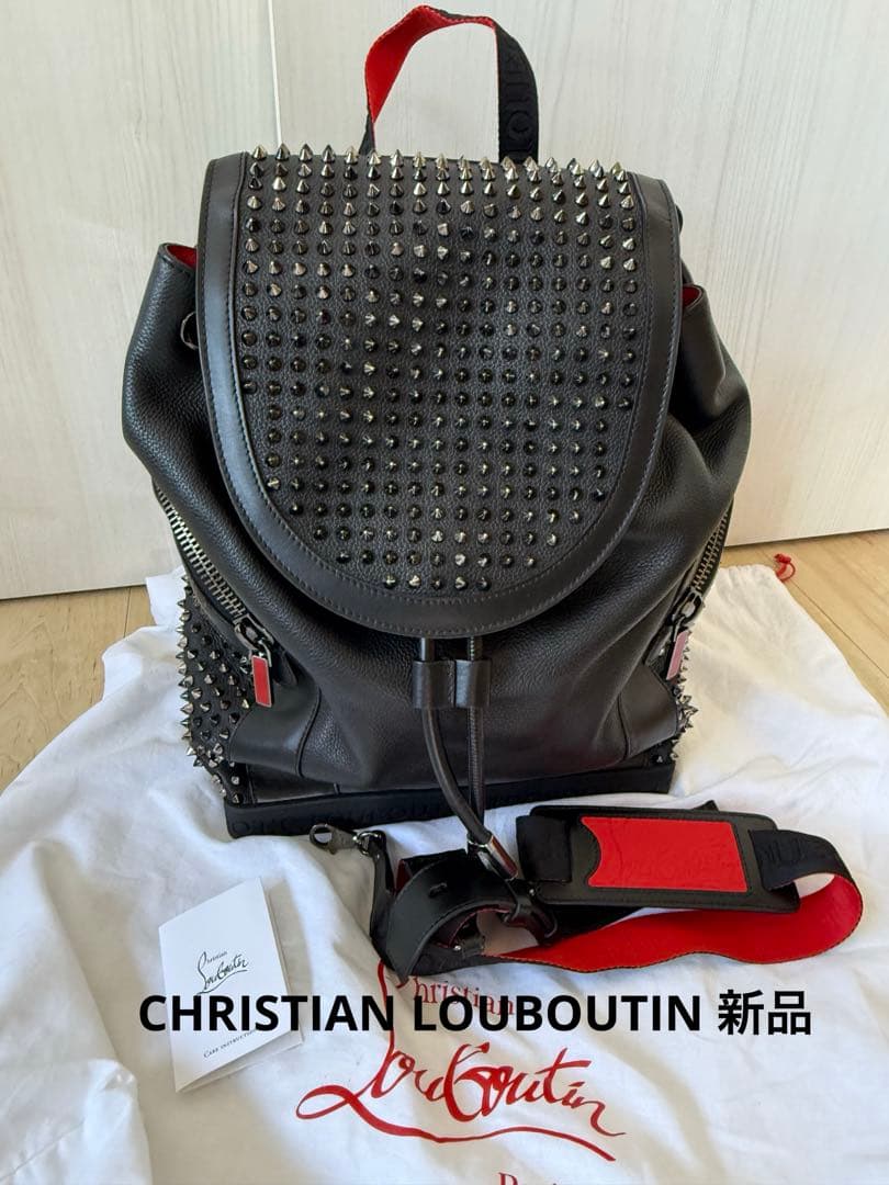 あきら【新品】CHRISTIAN LOUBOUTIN レザーバックパック